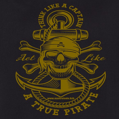 T-shirt breton/marin Pirate Ancre - Homme