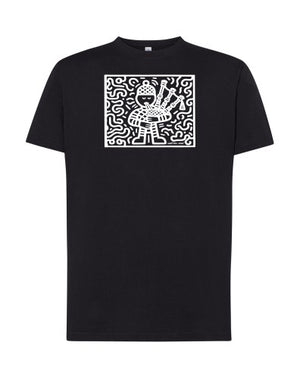 T-shirt breton/celtique Bagpipe Player Pop Art - Homme