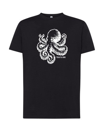 T-shirt breton Pieuvre Pixel Art - Homme