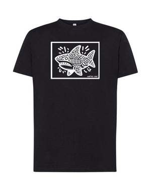 T-shirt breton Requin Pop Art - Homme