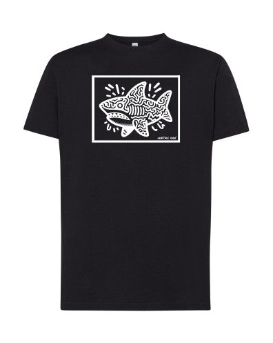 T-shirt breton Requin Pop Art - Homme