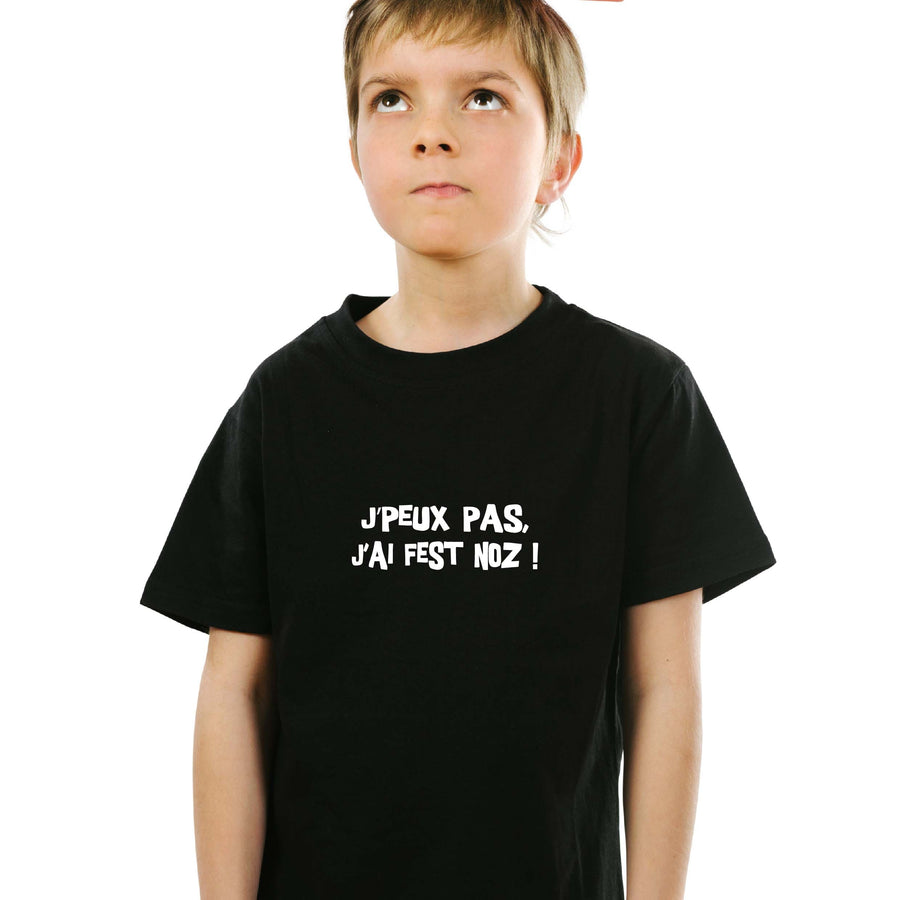 T-shirt breton humoristique J'peux pas, J'ai Fest Noz ! - Adultes/Enfants-T shirt breton humoristique Black Blanc Breizh-Maître Iodé-Maître Iodé