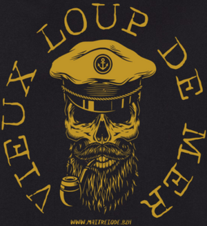 T-shirt breton/marin Vieux loup de mer - Homme