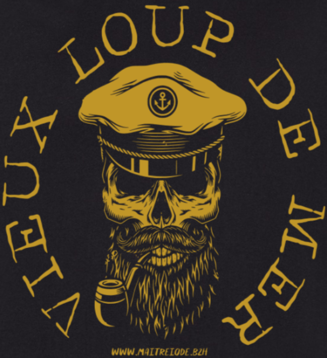 T-shirt breton/marin Vieux loup de mer - Homme